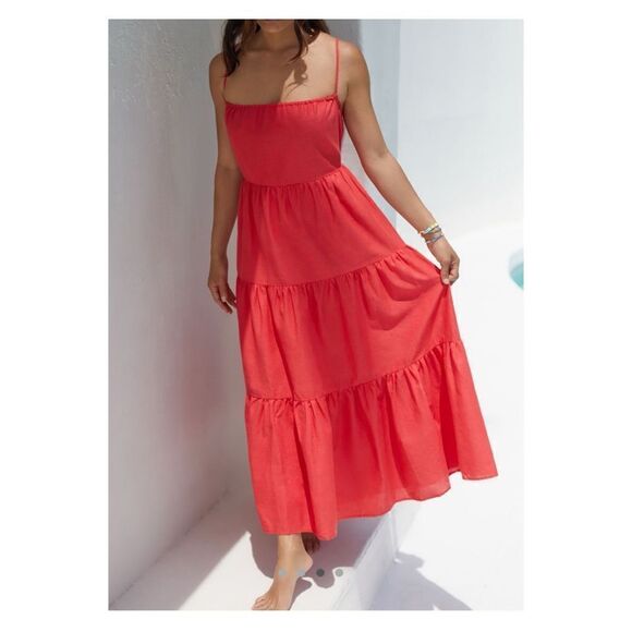 Charlie Holiday Anthropologie Women’s L Jenna Maxi Dress NEW - Picture 5 of 16